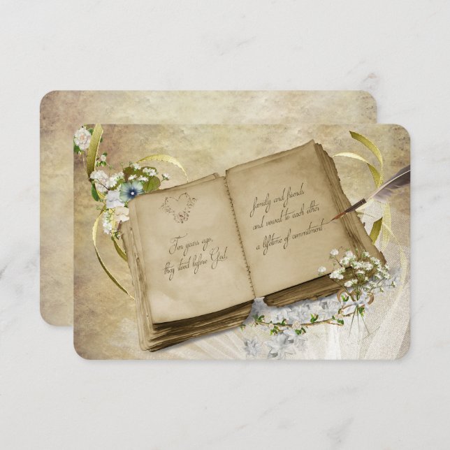 Convites RSVP-10º aniversário Renovação de Vow (Frente/Verso)