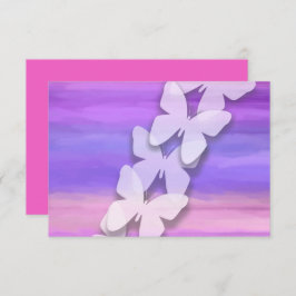 Convites RSVP Borboleta Cor-de-Água Rosa Púrpura