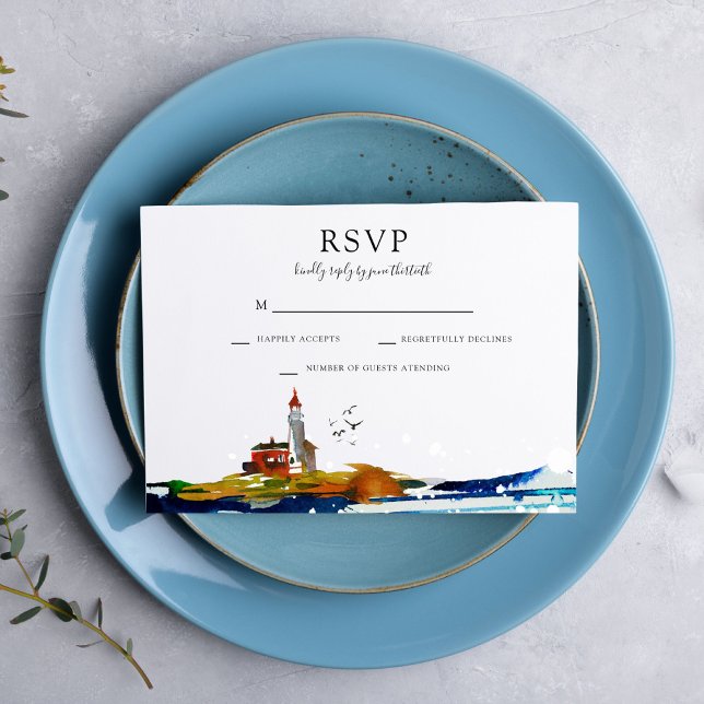 Convites RSVP By The Sea (Criador carregado)