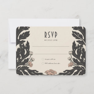 Convites RSVP Card Vintage Art Nouveau