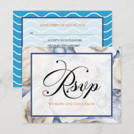 Convites RSVP Clam Shells Beach ou Destination