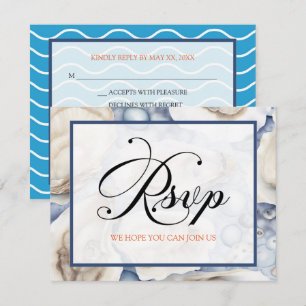 Convites RSVP Clam Shells Beach ou Destination