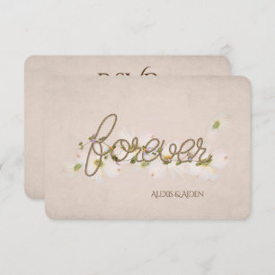 Convites RSVP-corda para sempre com flores