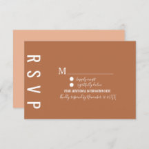 RSVP da Boêmia de Terracotta Dark Minimalista