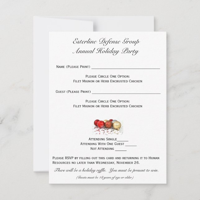 Convites RSVP da Linha (Frente)