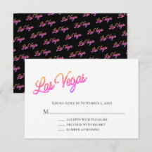 RSVP de Casamento Colorido de Las Vegas Sparkles