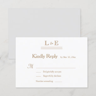 Convites RSVP de Casamento de Ampersand da Cinza Branca do