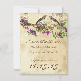 Convites RSVP de Casamento de Aves de Viagem da Ramificação