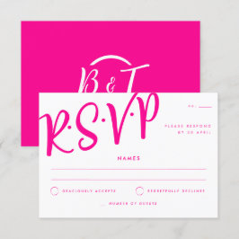 Convites RSVP de Casamento de Caligrafia Branca a Quente