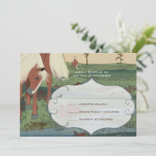 Convites RSVP de Casamento de Cavalo Whimsical