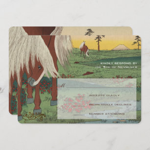 Convites RSVP de Casamento de Cavalo Whimsical