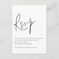 RSVP de Casamento de Código QR de Script Moderno