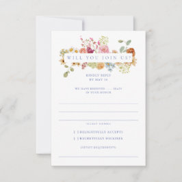 Convites RSVP de Casamento de Florais de Jardim Suave