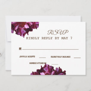 Convites RSVP de Casamento de Fotos do Elegant Wine Red