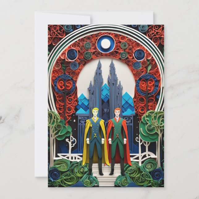 Convites RSVP de Casamento de gay (Frente)