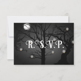 Convites RSVP de Casamento de Gótico Negro