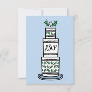 Convites RSVP de Casamento de Natal Personalizado