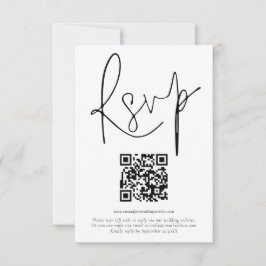 Convites RSVP de Casamento de Script de Código QR de Orçame