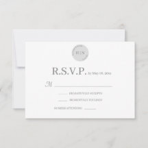 RSVP de Casamento Minimalista Moderno da Cinza Bra