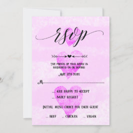 Convites RSVP de Casamento Personalizado