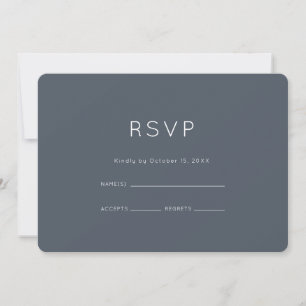 Convites RSVP de Casamento Romântico Azul
