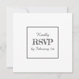 Convites RSVP de Casamento Simples de Fotografias Minimalis