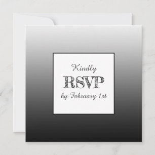 Convites RSVP de Casamento Simples de Fotografias Minimalis