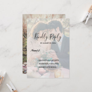 Convites RSVP de casamento simples e elegante da Rússia