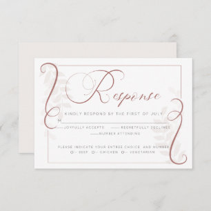 Convites RSVP de Escolha de Média Caiena e Blush