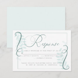 Convites RSVP de Escolha de Média | Modern Mint Deixa Acent