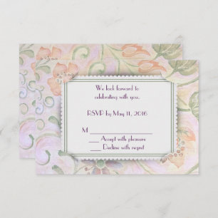 Convites RSVP de Frame Floral