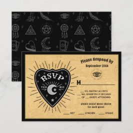 Convites RSVP de Halloween do Conselho Místico Gótico