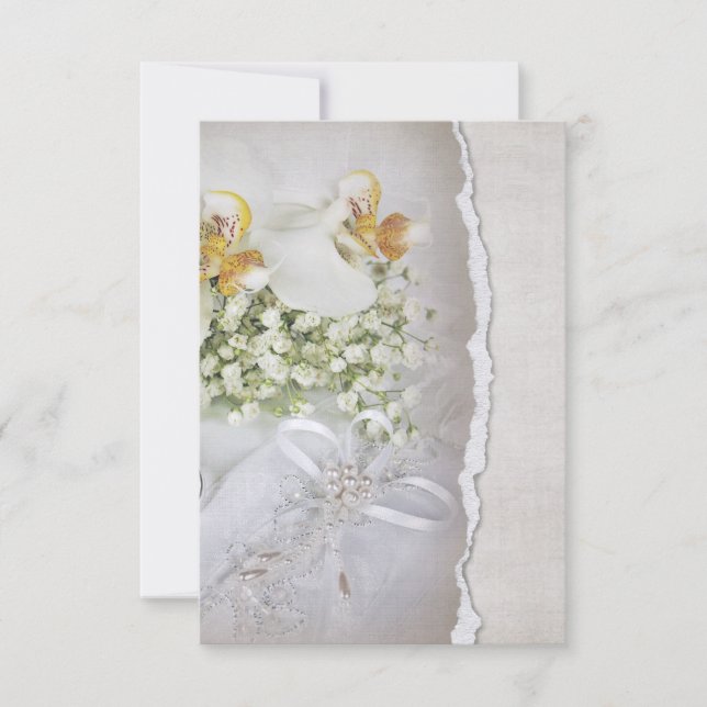 Convites RSVP de Orquídeas de Casamento (Frente)