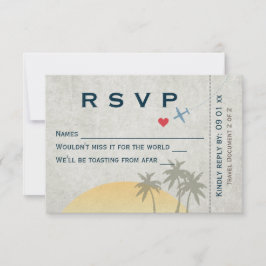 Convites RSVP de Passagem de Embarque Vintage