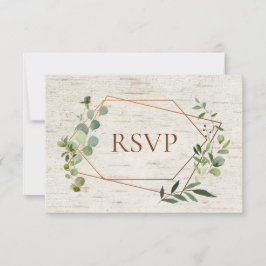Convites RSVP de Refeição Geométrica Eucalyptus Birch de Co