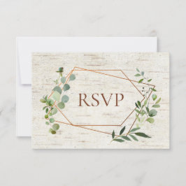 Convites RSVP de Refeição Geométrica Eucalyptus Birch de Co