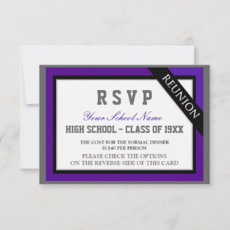 Convites RSVP de Reunião de Classe Formal Clássica