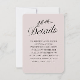 Convites RSVP de Script de Mão de Folha Botânica do Estalei