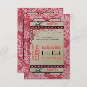 Convites RSVP de Tíquete da Playbill (Reprodução) (3,5 x 5)