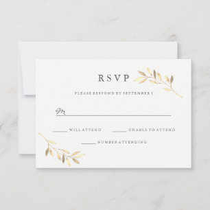 Convites RSVP Digital ou Impressão de Casamento do Jardim F