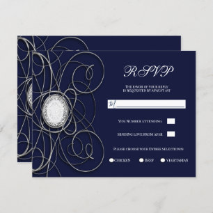 Convites RSVP do Aniversário do Diamond e do Sapphire Azul