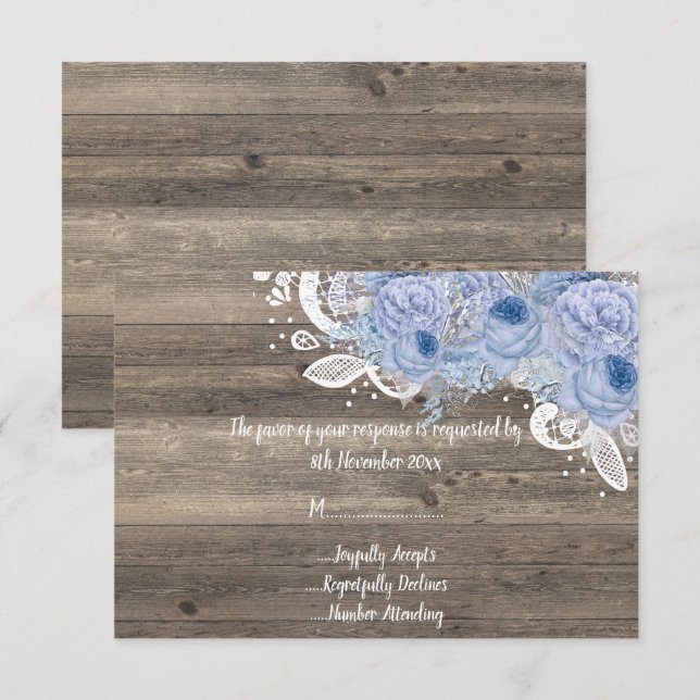 Convites RSVP do Buquê Lilac floral da colheita russa (Frente/Verso)