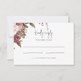 Convites RSVP Floral Boho Neutro Rústico