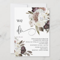 * RSVP Floral Burgundy Rosa AR15 QR WEDDING