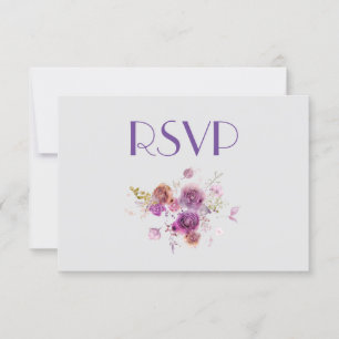 Convites RSVP Floral Puro da bonito Aquarela