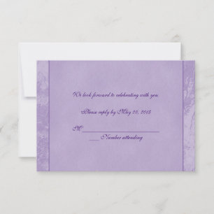 Convites RSVP Floral Relevo Roxo