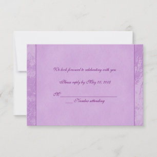 Convites RSVP Floral Rosa Embutido
