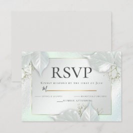 Convites RSVP | Honeydew Green Pearl Shimmer