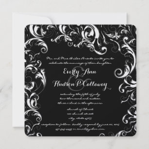 Convites RSVP Incluído no Cartão- Casamento Redemoinho Chiq