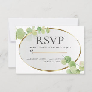 Convites RSVP Modern Springtime Eucalyptus